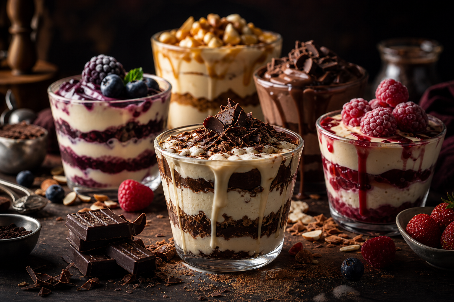 Selección de postres cuchareables Lonche Té